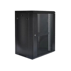 Toten 12U 600x450 Glass Door Wal Mount Rack with 1x 6port PDU
