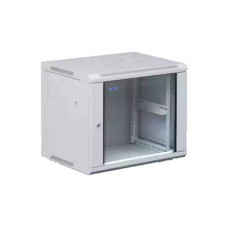 Totean 6U 600x450 Glass Door Wal Mount Rack with 1x 6port PDU